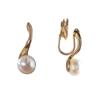 Imitation Pearl Ear Clip utan piercing kvinnliga smärtfria myggspiral örhängen örhängen