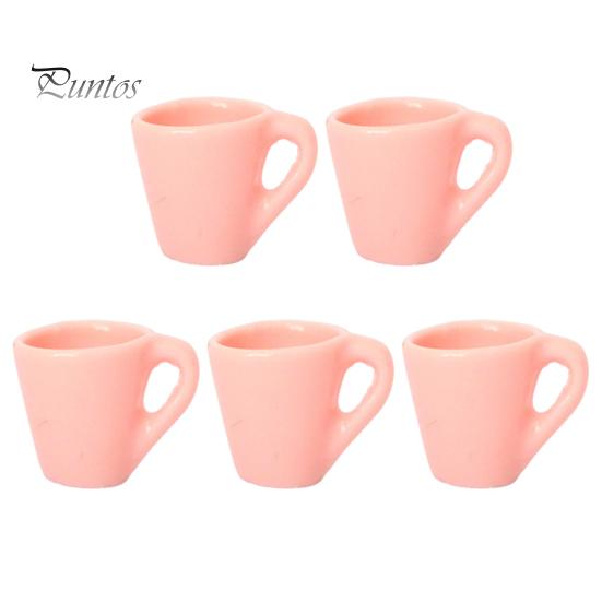 

5 шт. 1:12 кружек, модель, реалистичная смола, кукольный домик, посуда, миниатюрная чашка кофе, декор сцены