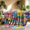 Custom Name Personalized Care Bears Print Blanket, Home Decor, Bedroom, Sofa, Camping, Couch, Gifts for Birthday Christmas