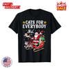 Cats For Everybody Christmas Cat Funny Xmas Men Women Santa Inspired T-Shirt NEW