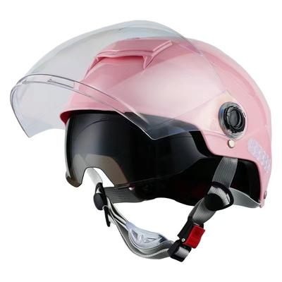 Sunscreen Electric Vehicle Men and Women Double Mirror Helmet Four Seasons Universal Battery Motorcycle Hat