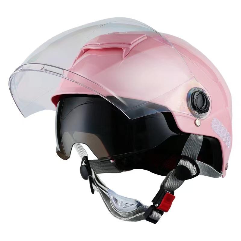 Sunscreen Electric Vehicle Men and Women Double Mirror Helmet Four Seasons Universal Battery Motorcycle Hat