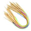 18pcs Colorful Plastic Tube Circular Knitting Needle Set Wood Knitting Tool Set Home Craft