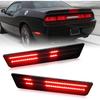Dynamic Scan White LED Side Marker Lights For 2011-2014 Dodge Charger | 2008-2014 Dodge Challenger, Upgraded Dual Row Sequential Rear Bumper Signal