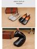 2025 Autumn Women's Retro Genuine Leather Square Toe Slip-On Ballet Flats