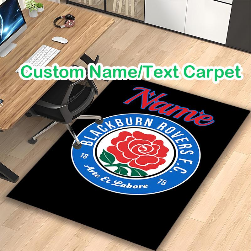 1pc Blackburn Rovers Football Club (3) Rug, Comfortable Printed Home Area Carpet, Cozy Office Chair Rug