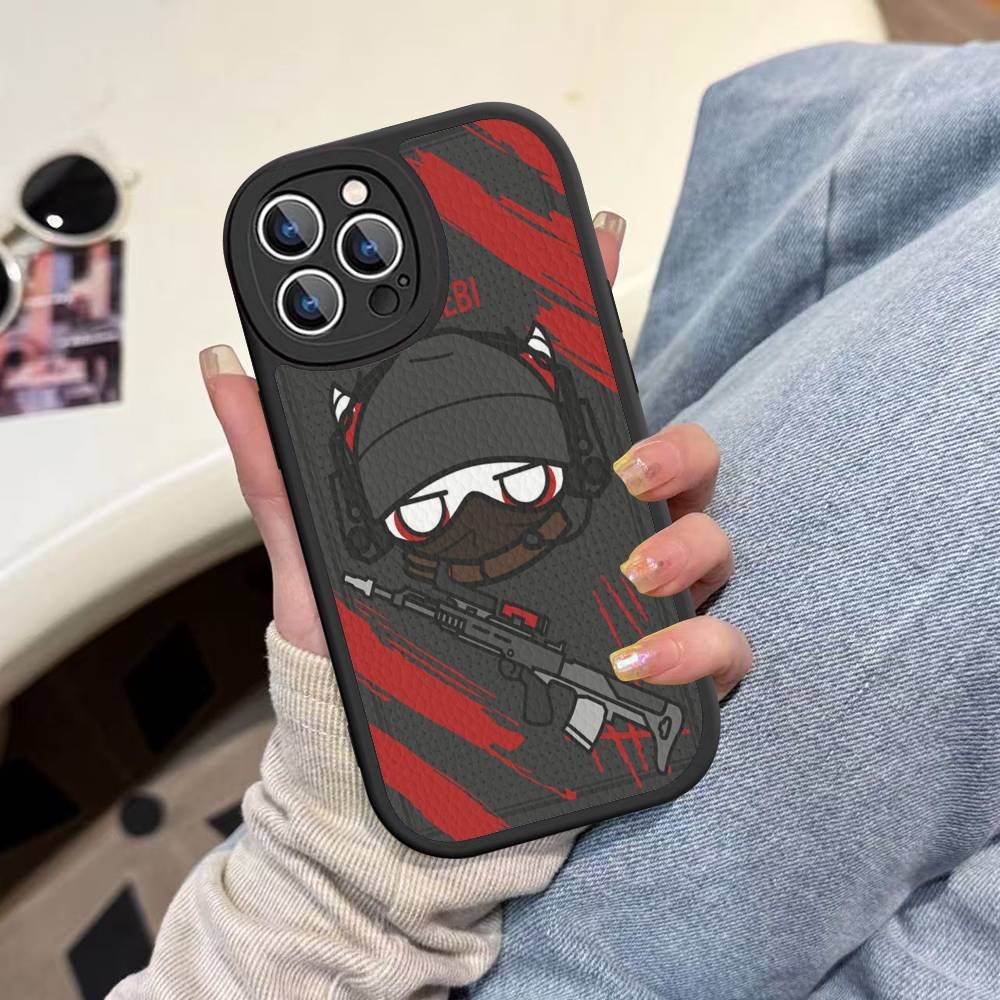 

R-Rainbowes Game Six Siege Anime Phone Case Hard Leather For IPhone 16 15 14 13 12 Mini 11 14 Pro Max Xs X Xr 7 8 Plus Fundas iPhone 16 plus