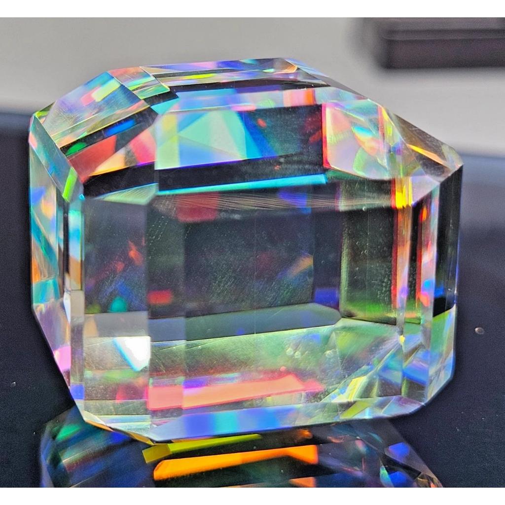 Rainbow Color Mystic Topaz 180+ Ct Cube Cut Beautiful Certified Loose Gemstone