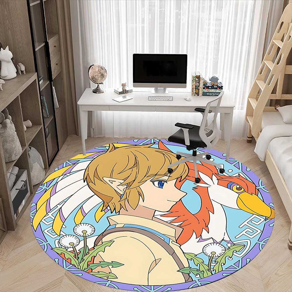 1pc Legend Zelda Office Round Area Rug, Under Office Chairs Bedroom Living Room Home Decor, Room Decoa1016229