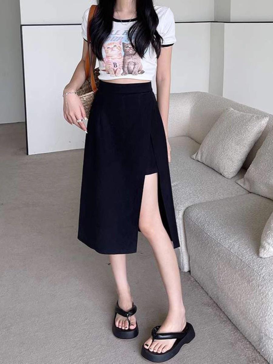 

Черная миди-юбка бодикон с высокой талией – Приталенный, женственный весенний дизайн S чёрный