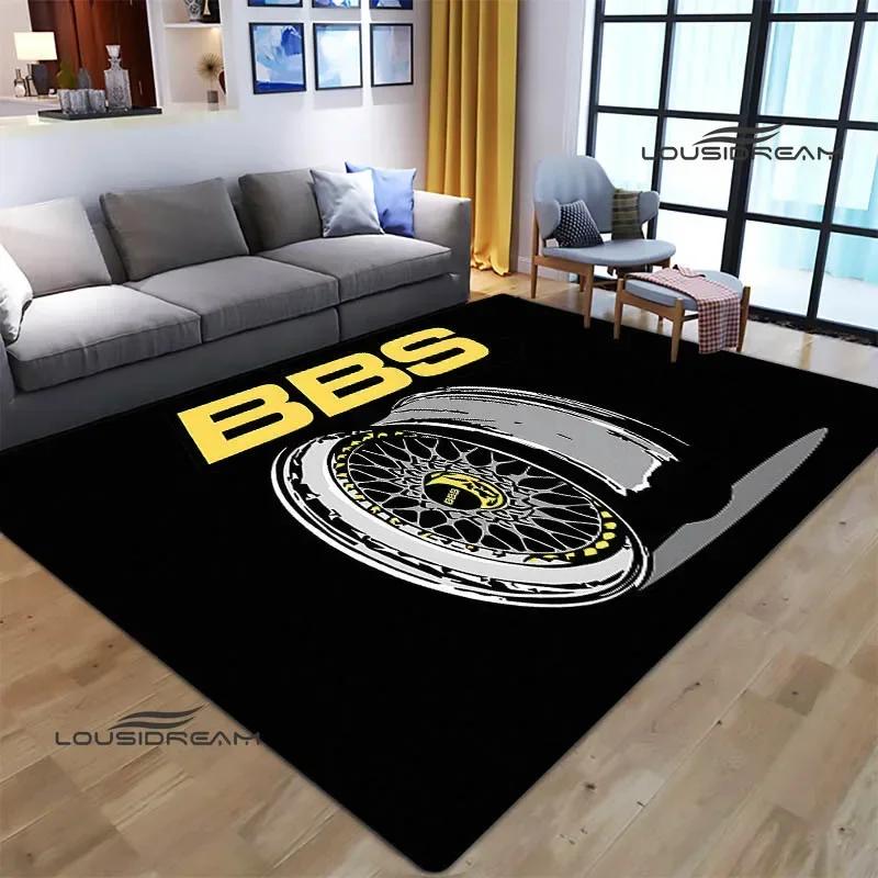 3D BBS racer Retro printed carpet Non-slip carpet bedroom decoration living room decoration washroom floor mat birthday gift