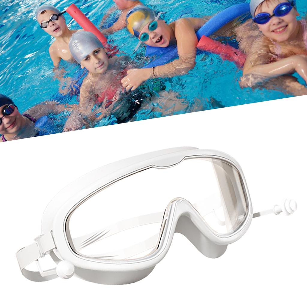Kids Swim Goggles Large Frame Waterproof Cute Professional Swimming Glasses for Boys Girls Children