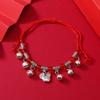 Zodiac red rope woven bell bracelet natal life men's and women's versatile hand rope anklet accessories
