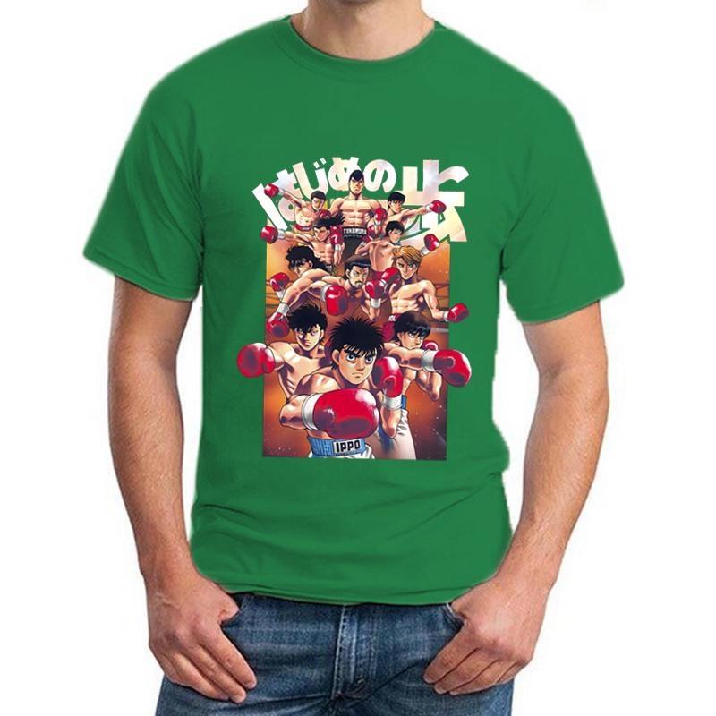 Anime Hajime No Ippo Graphic T Shirt Men Fashion Personality Printed Short Sleeve Casual Outdoor Round Neck Loose Cozy Tees