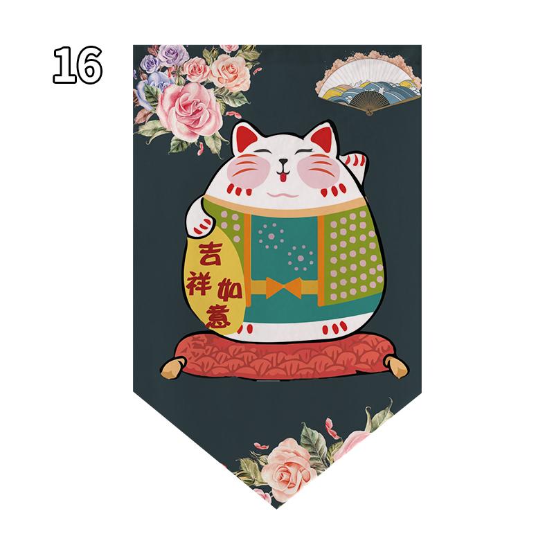 Kitchen Decor Horizontal Curtain Lucky Cat Partition Restaurant Shop Door Head Curtain Pennant Bedroom Hanging Half Curtain
