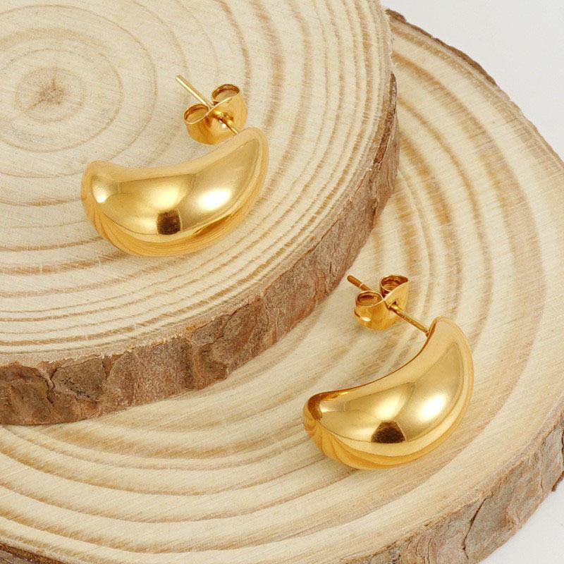 2026 Stud Earrings Niche High Sense 18K Real Gold Temperament Fashion Earrings