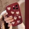 Crayon Love Smudge Mobile Case IPhone 15 Silicone 16 Applicable To 14promax Retro Wine Red 12 Full Package