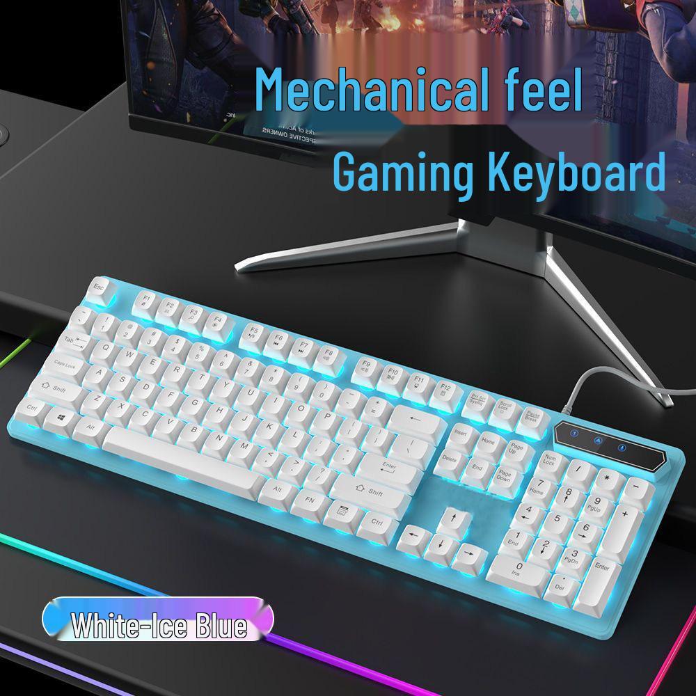 Silent Wired Keyboard and Mouse Set for Gaming and Office Use