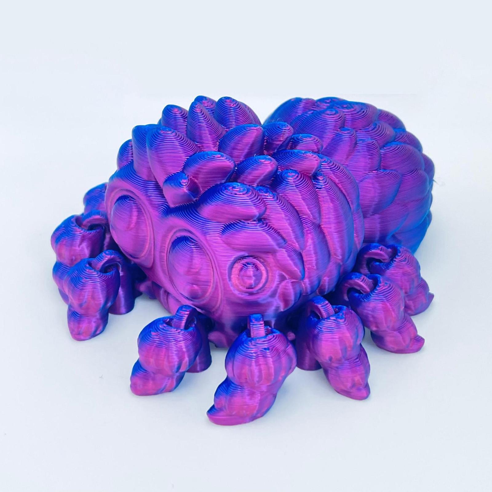 

3D-печатный маленький паук, цельный шарнир, подвижная модель, игрушечные украшения, многоцветный One Size фиолетовый