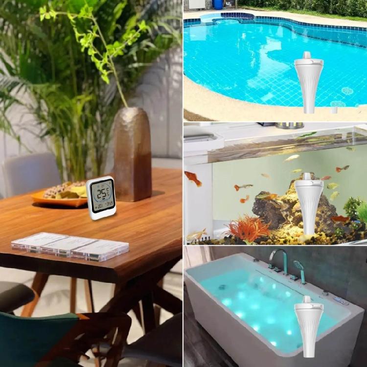 Termómetros Digitales con Múltiples Sensores y Rangos de Temperatura Extremos para la Monitorización del Agua de Piscinas y Spas Sondas Flotantes Inalámbricas