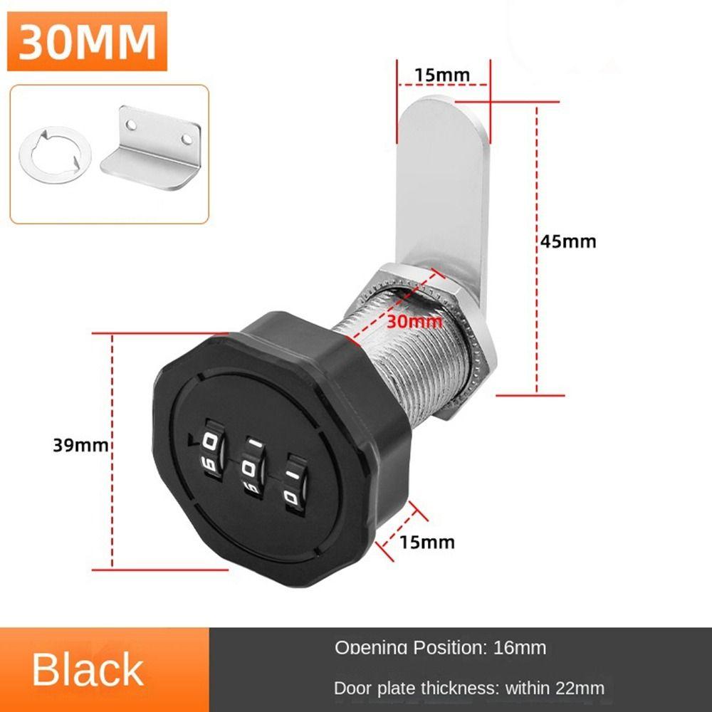 3 Digital Code Combination Lock Cupboard Drawer Cabinet Mailbox Password Locker Furniture Anti-theft Security Zinc Alloy Lock
