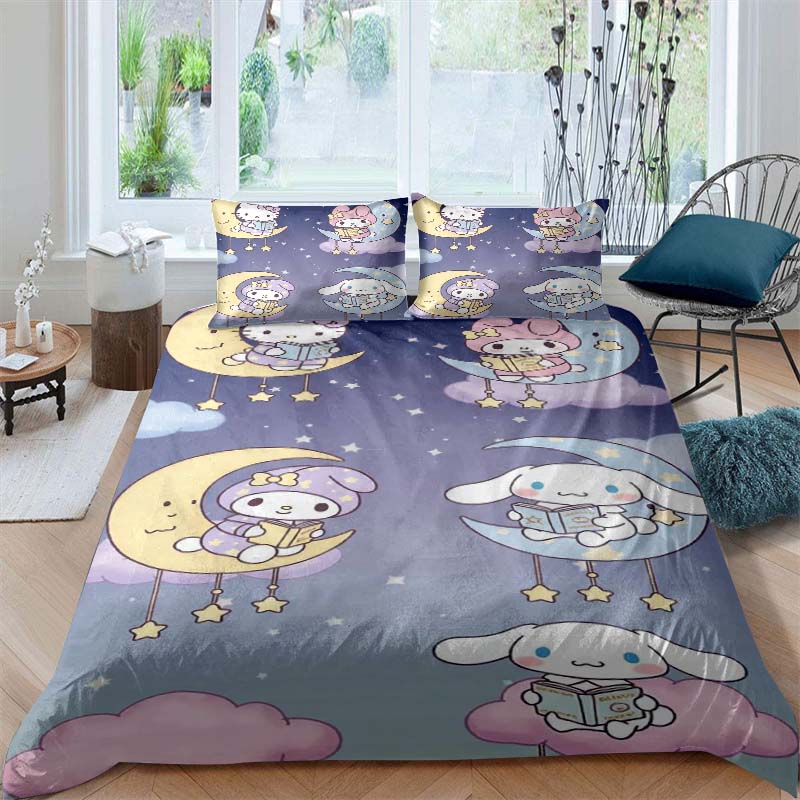 

Cinnamoroll patterned soft and comfortable duvet cover, children s bedding set, available in king, large, single and double size 135x200cm