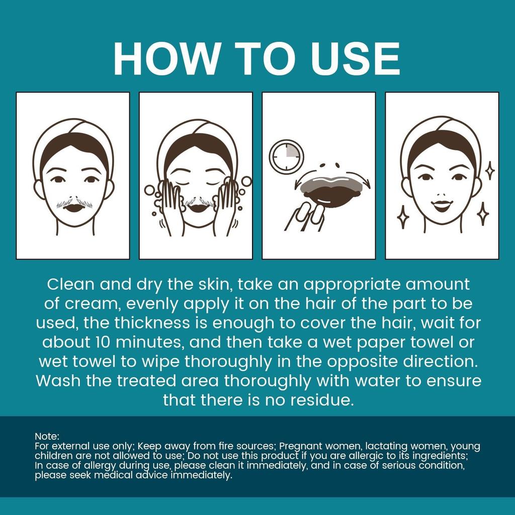 Facial Hair Removal Upper Lip Chin Peach Fuzz Hair Removal Moisturizing Hair Removal For Women Facial Mustache