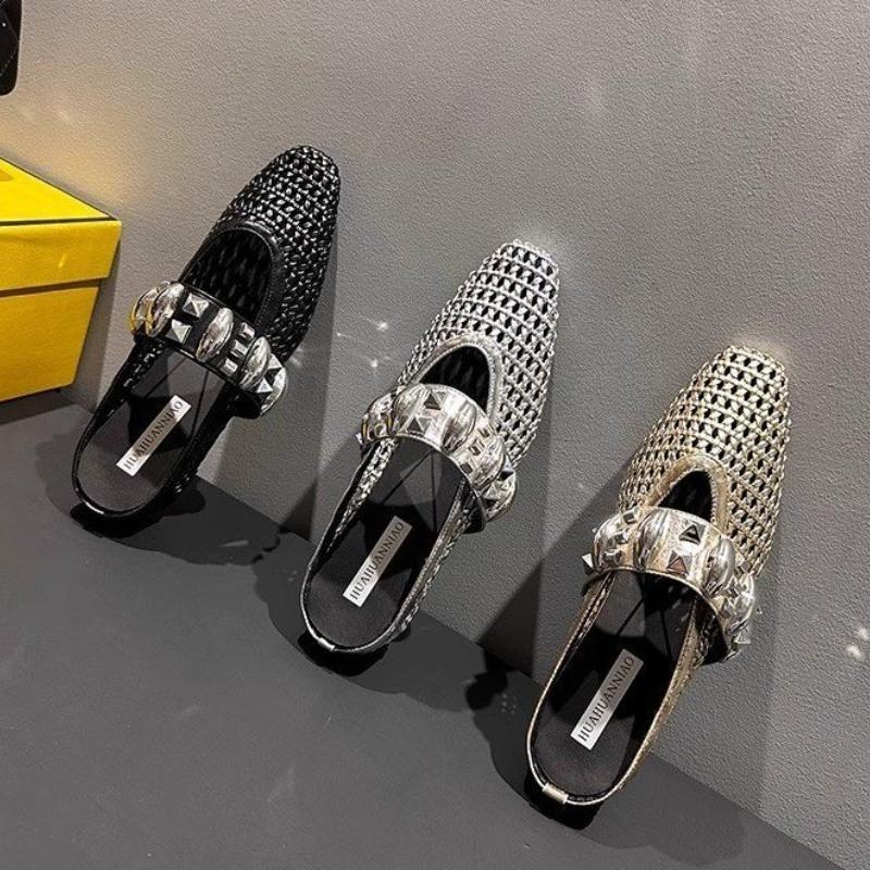 Fashion Women Flats Mules Shoes Fashion Luxury Summer Slippers New Sandals Trend 2025 Casual Slingback Woman Flip Flops Sandalias Mujer