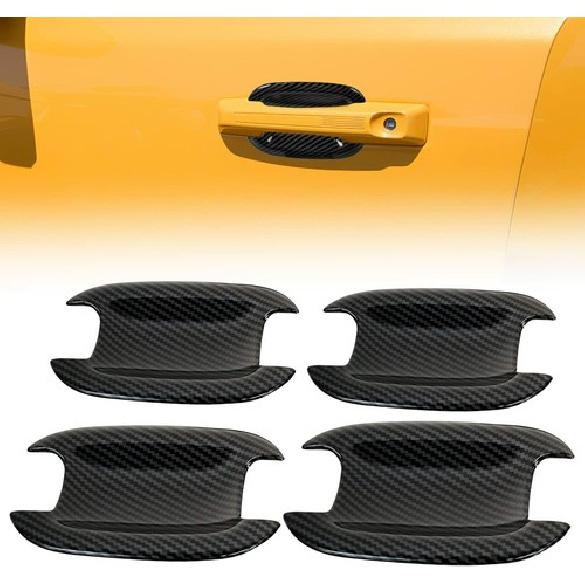 Carbon Fiber Outer Door Handle Bowl Cover 4pcs For Ford Bronco Sport -2025