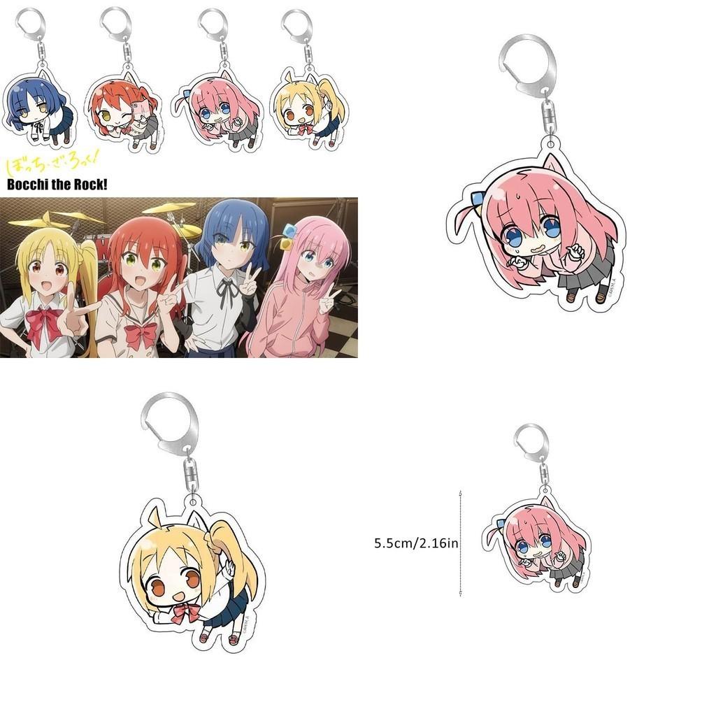 Unique Cartoon Character Printed Acrylic Keychain With Bag Pendant Accessories