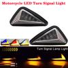 Motorcycle LED Turn Signal Indicators Triangle Flush Mount Amber Blinker Light Running Light LED Moto Accessories Turn Lamp