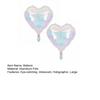 2 Pcs Iridescent 4D Balloons Large Holographic Foil Balloon Rainbow Mylar Aluminum Balloon for Birthday Wedding Baby Shower Party Decoration