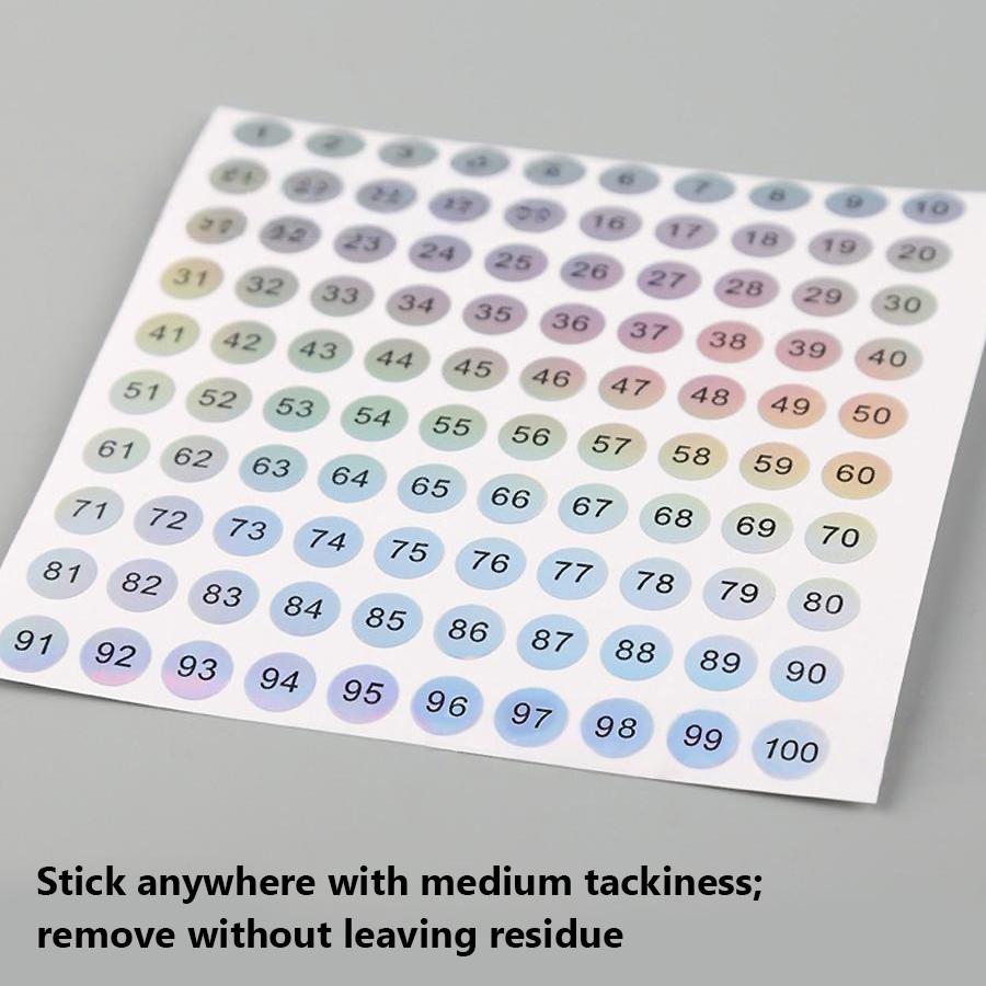 5 Sheets Waterproof Nail Polish Number Stickers Labels for Gel Lacquer Lipstick Bottles & Tips Manicure Display Marking Tool