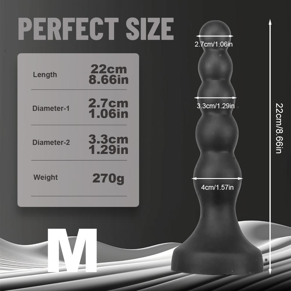 New Five Bead Anal Strips Liquid Silicone Soft dildo Masturbator with Anal Stopper and Expansion for Men's Postcoital Orgasm Products