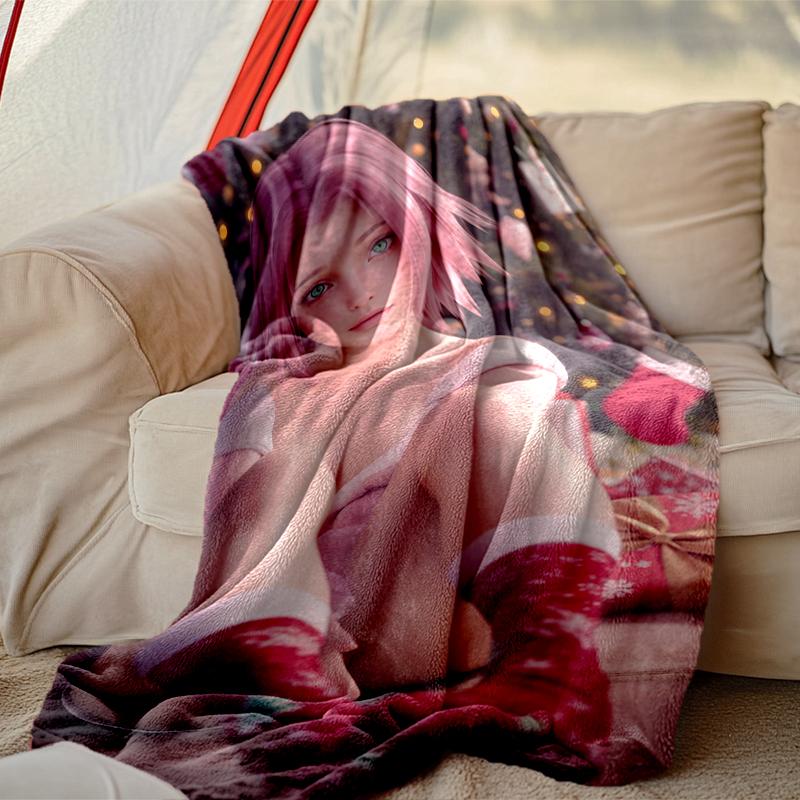 1pc Cozy Print Blanket, naruto Blanket Appropriate for Home Picnic and Travel Adventures