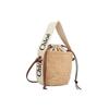 Chloe Woody Classic Logo Leather Tote Shoulder Crossbody Handbag Small Women Handbags Brown CHC21US381E65101