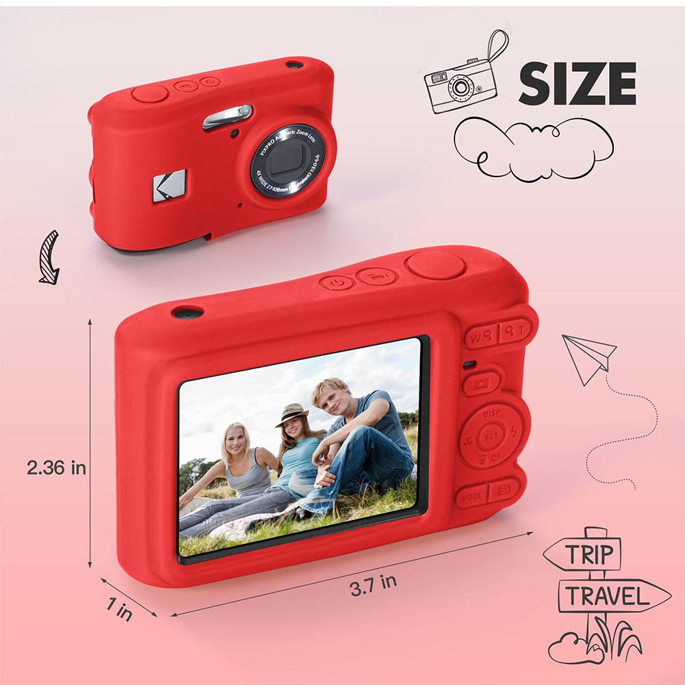 Pro digitální fotoaparát KODAK PIXPRO FZ55 Obal s popruhem Štíhlý brašna na fotoaparát Kryt těla fotoaparátu Ochranné pouzdro pro venkovní cestování