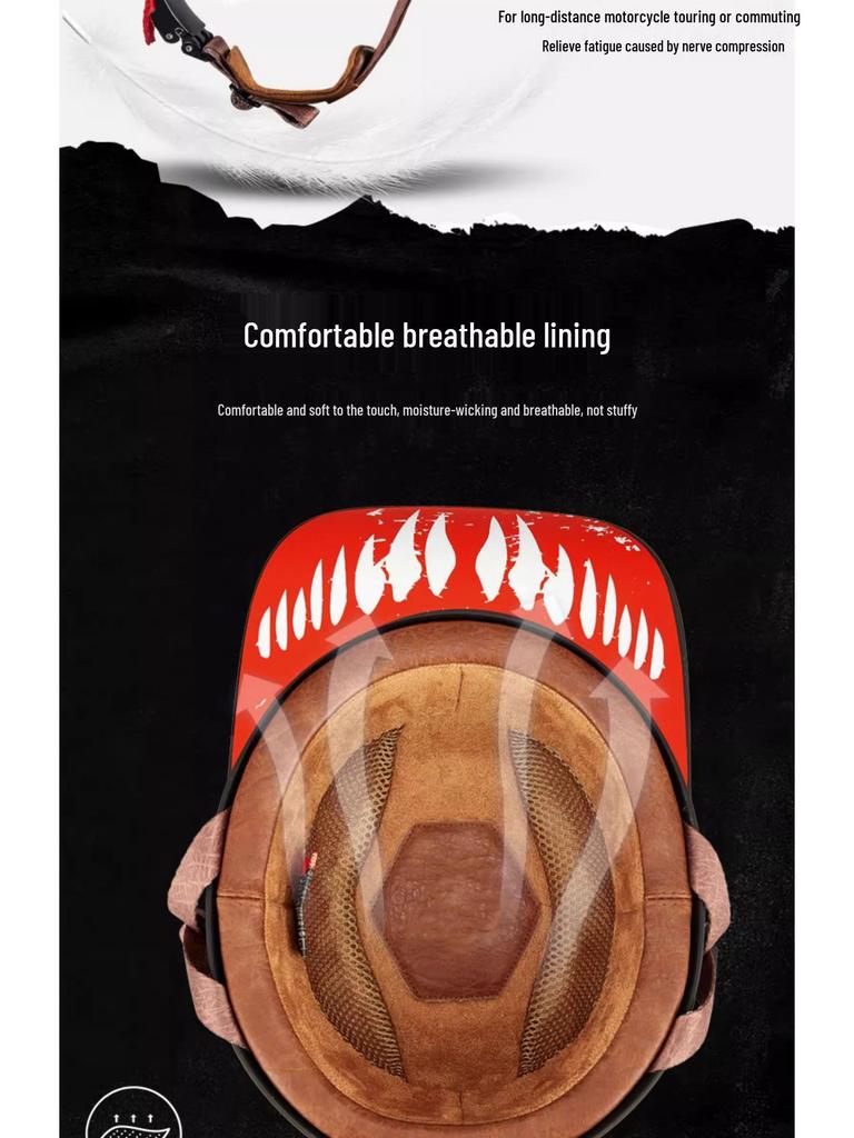 Retro Electric Vehicle Riding Helmet - Unisex, Lightweight, All-Season