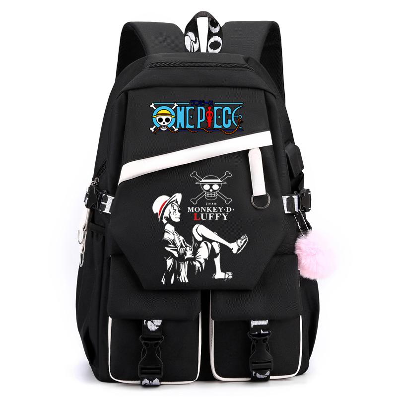 Anime One Piece Anti Theft Bag Waterproof Backpack Outdoor Travel Bag Supply Stationery Girl Boy Back To School Daily Comfortable Bookbag Mochila
