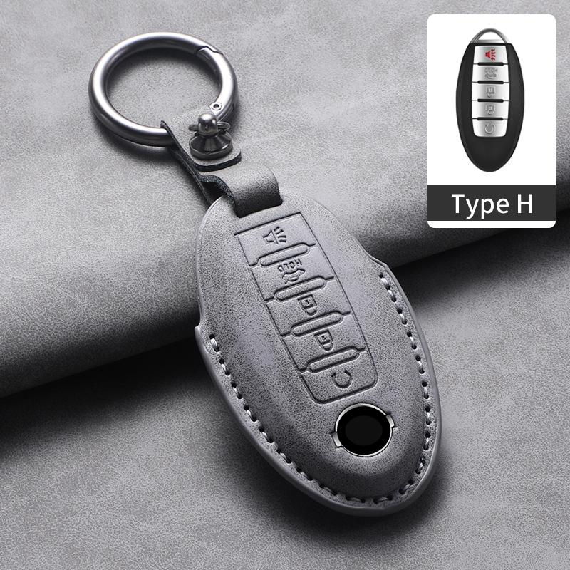 

5 кнопок кожаный чехол для дистанционного ключа автомобиля для Nissan X Trail T32 2020 Rogue Patrol Murano Htrail Maxima Altima Sentra Qashqai