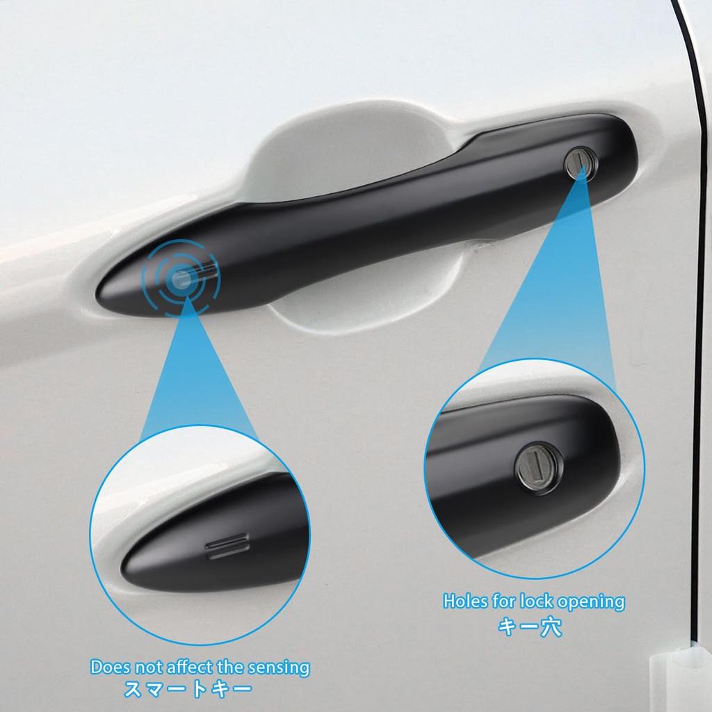 Marchfa Türgriffabdeckungen für Toyota Prius 50 Yaris und Harrier Serie 80 Klebeband Vollabdeckung mit Smart-Loch-Serie, Cross, Yaris, (Nicht erforderlich) - Typ,