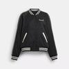Coach Reversible Signature Souvenir Varsity Jacket Black