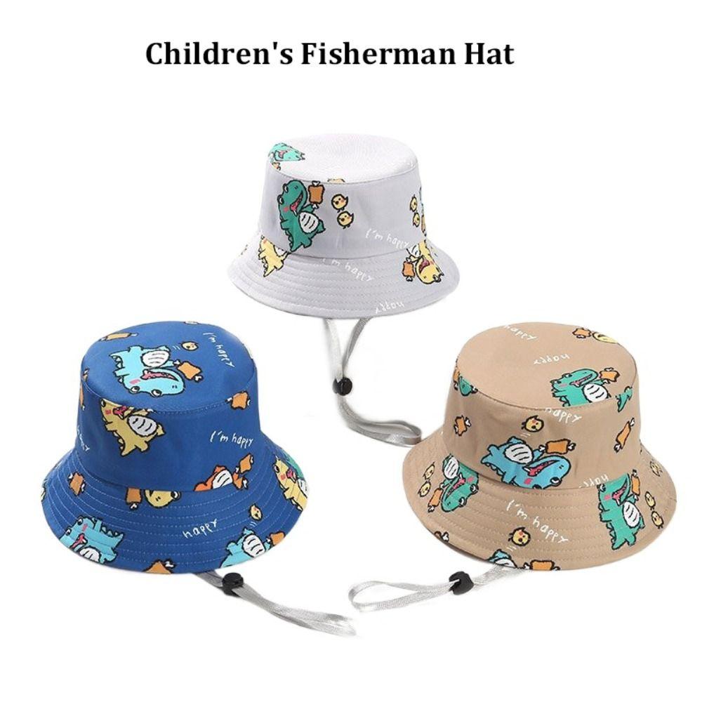 

Breathable Fisherman Hat UV Protection Children s Cap Cute Baby Sun Hat білий
