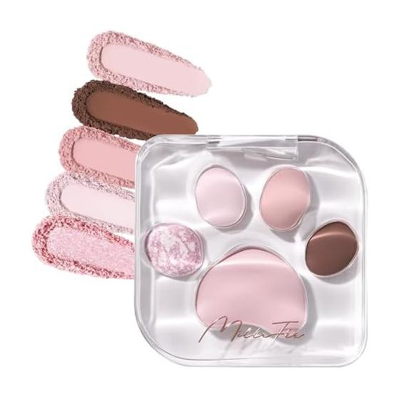 Палитра теней для век MilleFee Meow Paws (06 Омосабури) Палитра теней для век Cat 5 Colors Eye Make Cosmetic Lame MilleFee Paw
