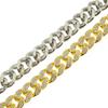 20mm Thick Curb Chain Necklace for 18K Gold and Cuban Stylish and Hip Western Style [Rockyu] Men, Gold, Silver, Plated, Zirconia, Necklace, Cool, Hop,