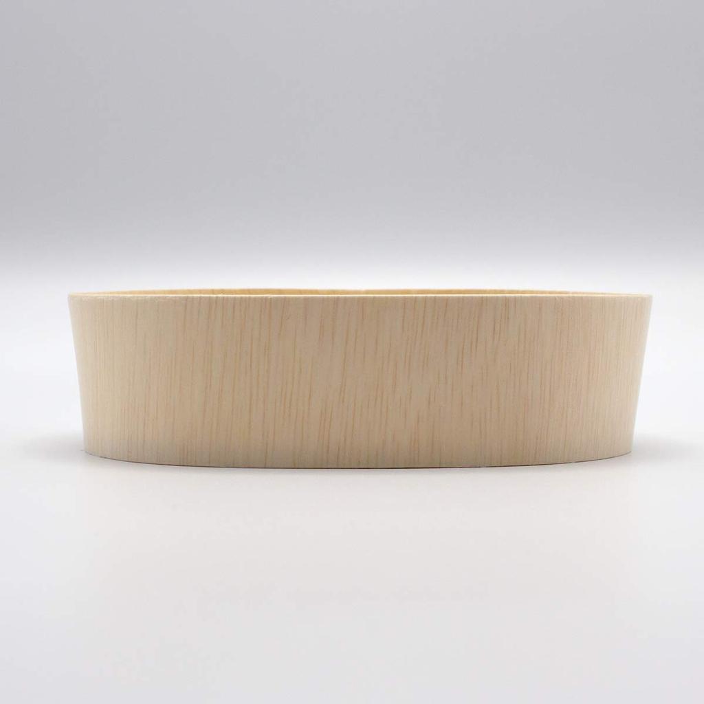 KAYU PACKAGE Oval DAEN Wooden Medium Size 1 Pack of 25 Sold Disposable Container, (120x170x45mm), (Lid Separately),