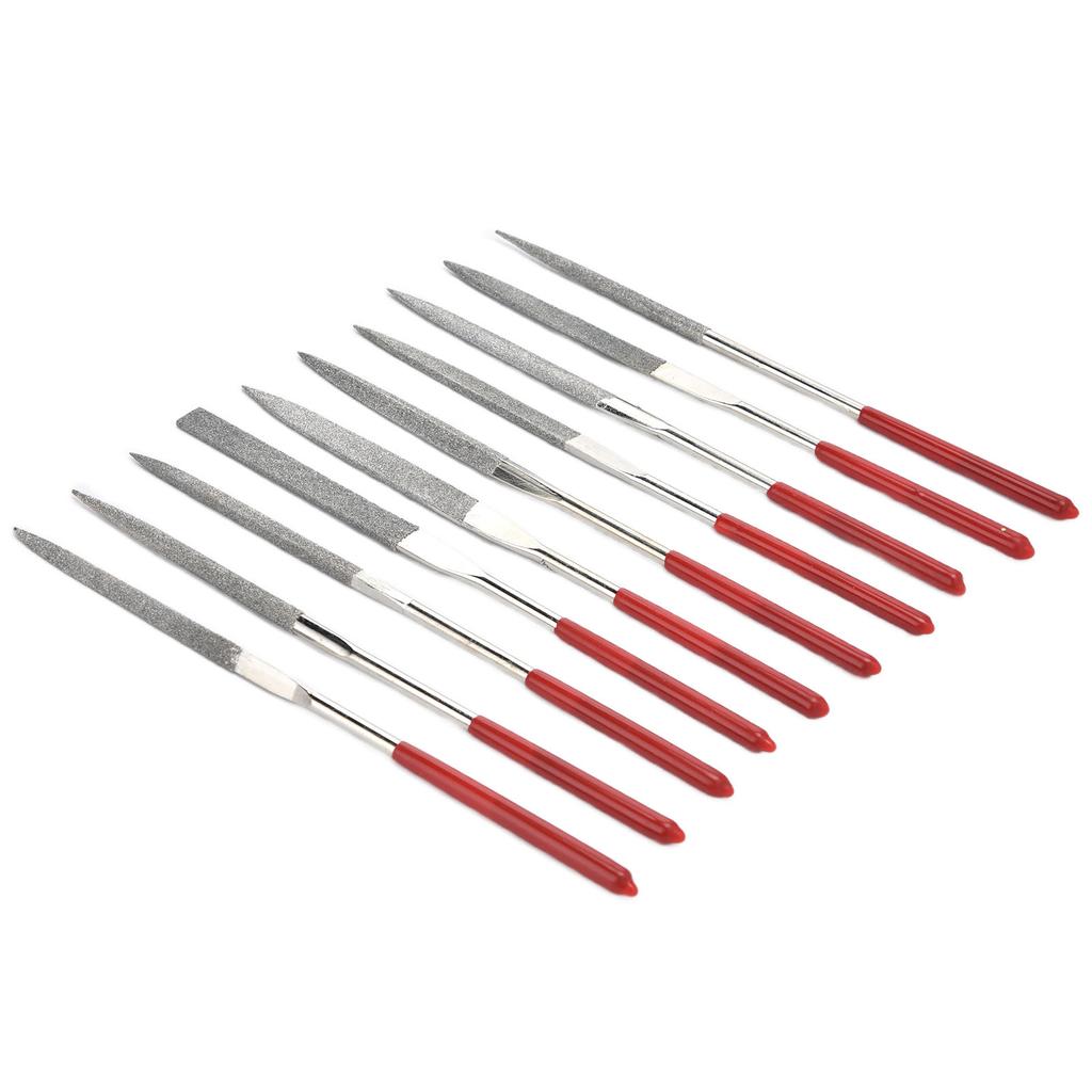 10Pcs Needle File Set Hardened Sturdy Comfortable Handle Convenient Jewelry Files