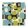 Mid Century Modern Retro Geometrischer Quadratischer Tischdecke - Vintage Stil MCM Abstrakte Küchentischabdeckung
