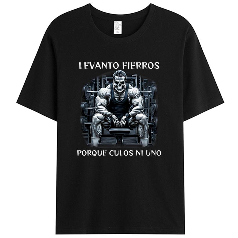 TODO SEA POR LAS MAMAS SOLTERAS AAAH CULEROS ESO NO ERA CREATI Gym Men's T-Shirt Funny Skull Fitness Exercise Graphic Tee Shirts