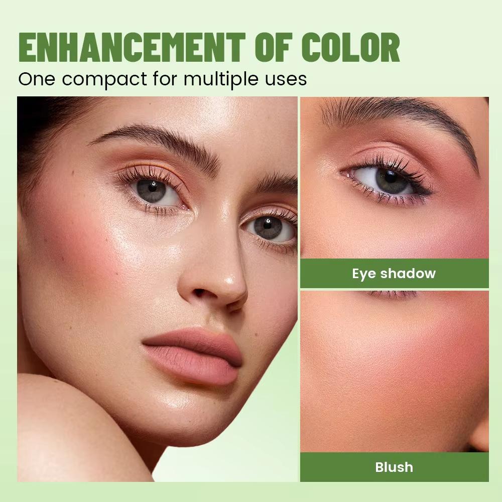 Pudaier 6 Colors Cushion Liquid Blush & Highlighter - Waterproof Long Lasting Cheek Makeup, Natural Glow Blush Palette for Face